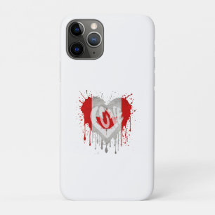 Funda Para iPhone 11 Pro Bandera de amor Canadá