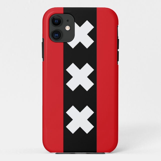 Funda De Case-Mate Para iPhone Bandera de Ámsterdam (Reverso)