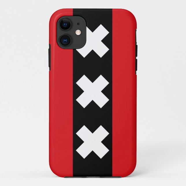 Funda De Case-Mate Para iPhone Bandera de Amsterdam (Reverso)