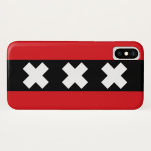 Funda Para iPhone X Bandera de Ámsterdam