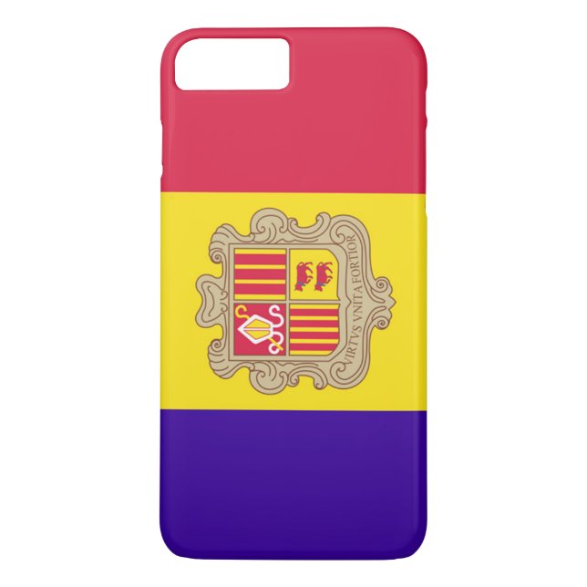 Funda De Case-Mate Para iPhone Bandera de Andorra (Reverso)