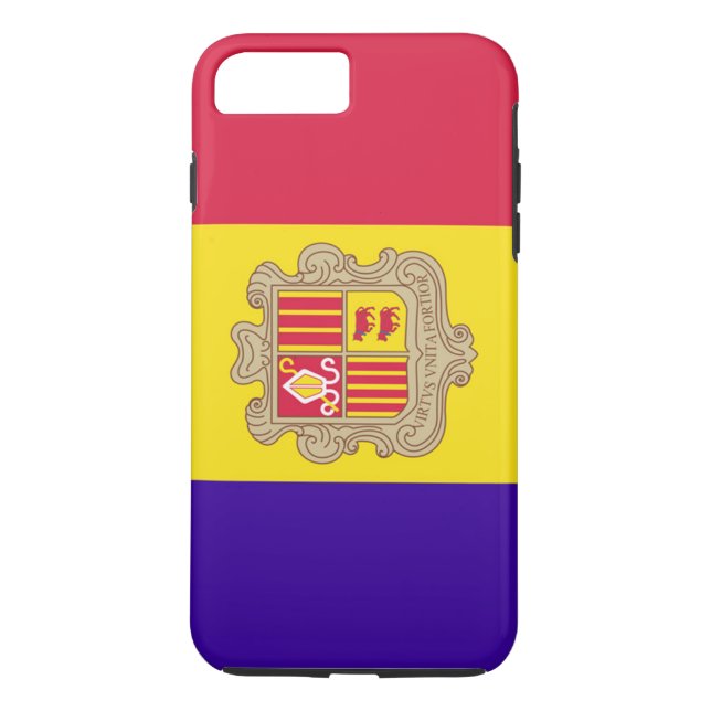 Funda De Case-Mate Para iPhone Bandera de Andorra (Reverso)