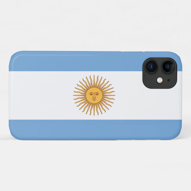 Funda De Case-Mate Para iPhone Bandera de Argentina (Reverso (horizontal))