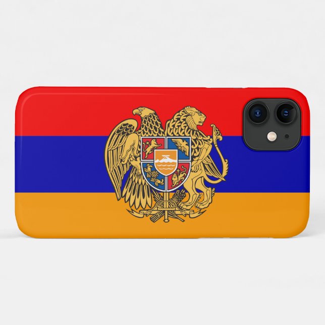 Funda De Case-Mate Para iPhone Bandera de Armenia (Reverso (horizontal))