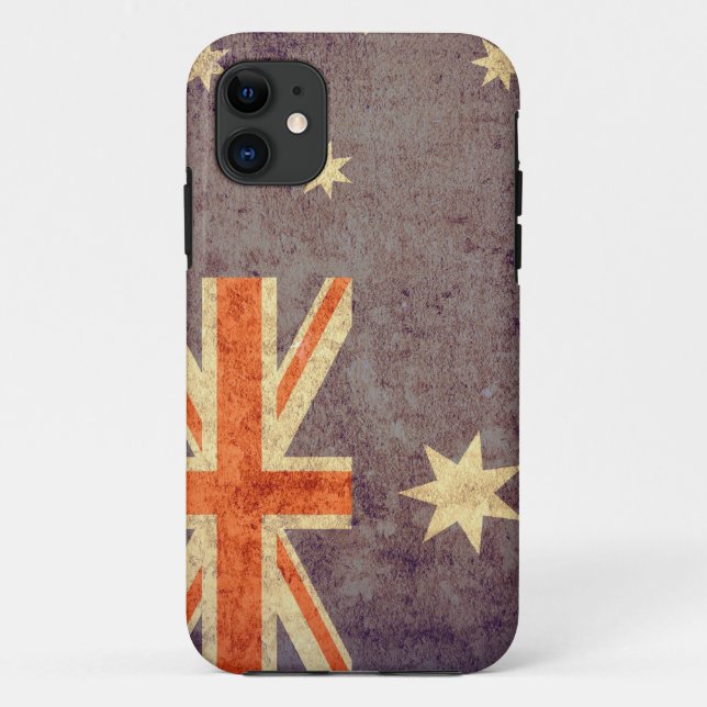 Funda De Case-Mate Para iPhone Bandera de Australia - Grunge (Reverso)