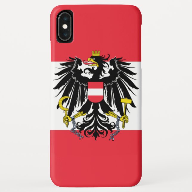 Funda De Case-Mate Para iPhone Bandera de Austria (Reverso)