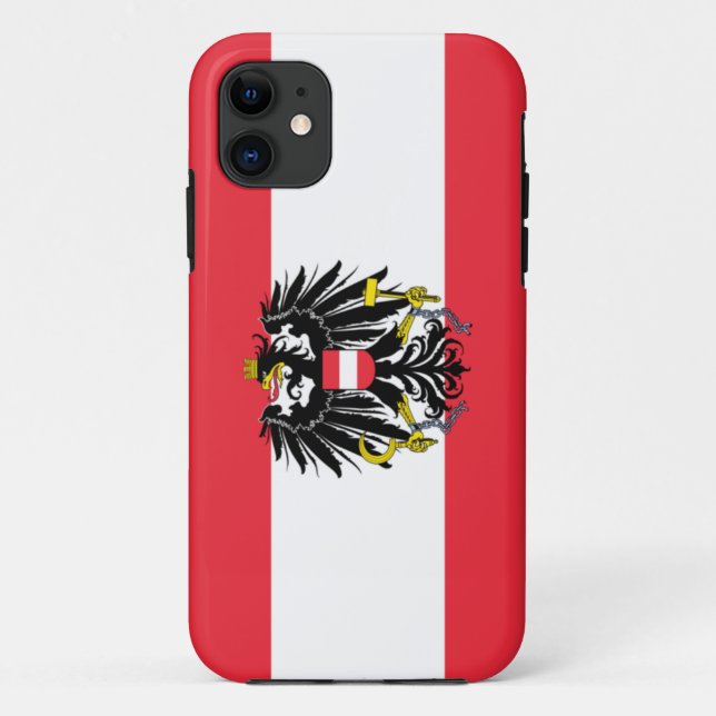 Funda De Case-Mate Para iPhone Bandera de Austria (Reverso)