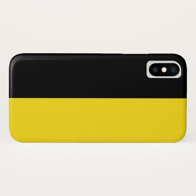 Funda De Case-Mate Para iPhone Bandera de Baden Württemberg (Estado alemán) (Reverso (horizontal))