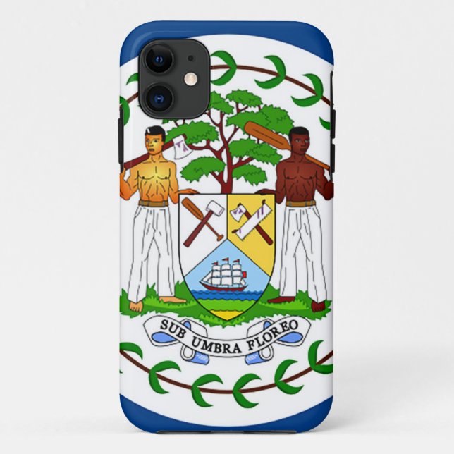 Funda De Case-Mate Para iPhone Bandera de Belice (Reverso)