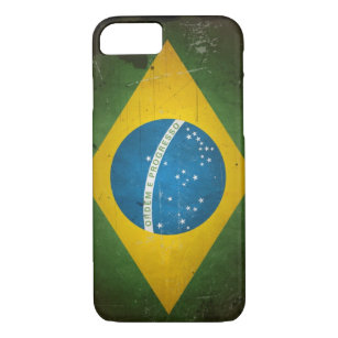 Funda Para iPhone 8/7 Bandera de Brasil de Grunge