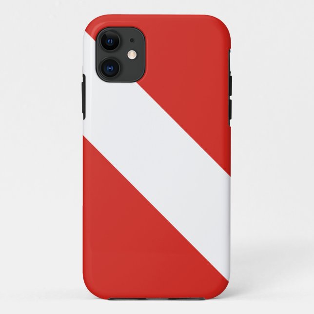 Funda De Case-Mate Para iPhone Bandera de buceo (Reverso)