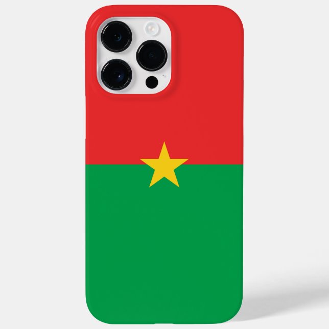 Funda De Case-Mate Para iPhone Bandera de Burkina Faso (Reverso)