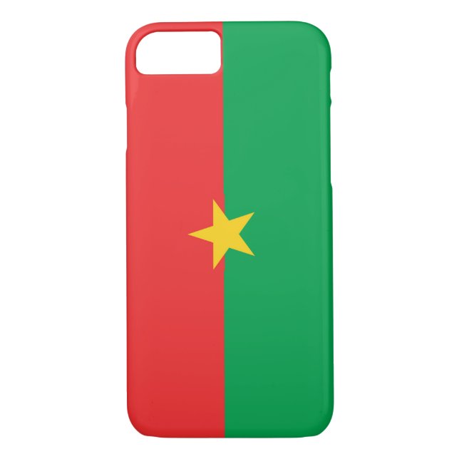Funda De Case-Mate Para iPhone Bandera de Burkina Faso (Reverso)