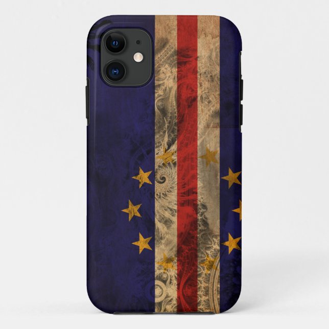 Funda De Case-Mate Para iPhone Bandera de Cabo Verde (Reverso)
