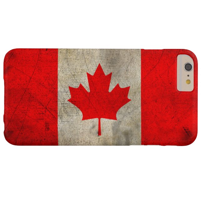 Funda De Case-Mate Para iPhone Bandera de Canadá en Grunge (Reverso Horizontal)