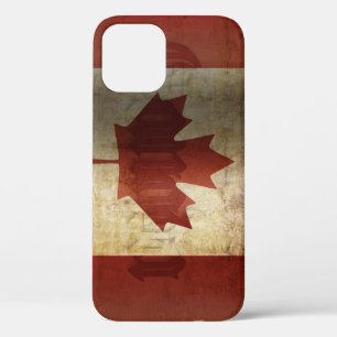 Funda Para iPhone 12 Bandera de Canadá / Grunge