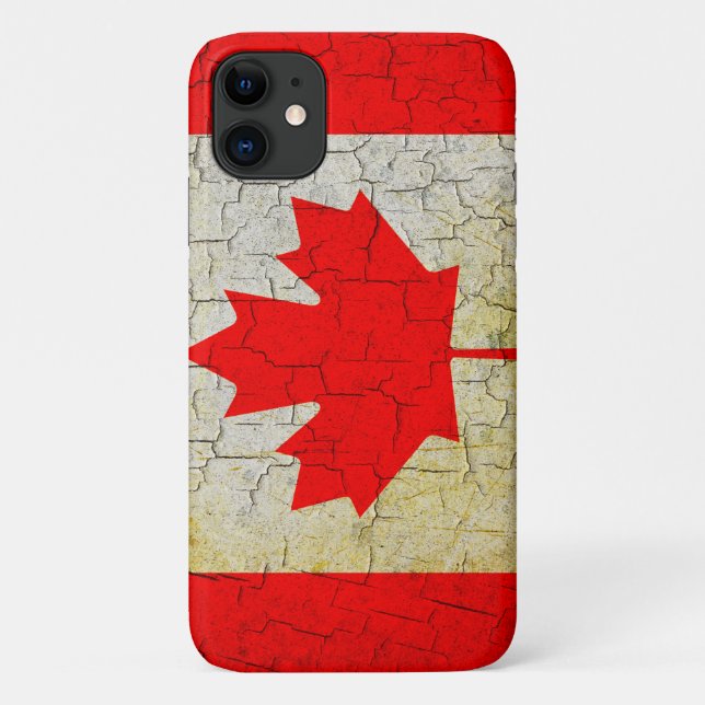 Funda De Case-Mate Para iPhone Bandera de Canadá rota (Reverso)