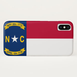 Funda Para iPhone X Bandera de Carolina del Norte