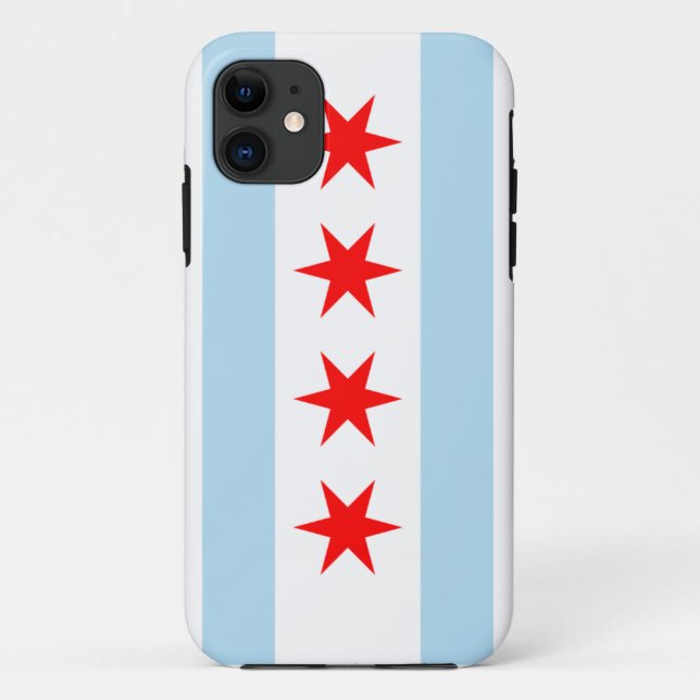 Funda De Case-Mate Para iPhone Bandera de Chicago (Reverso)