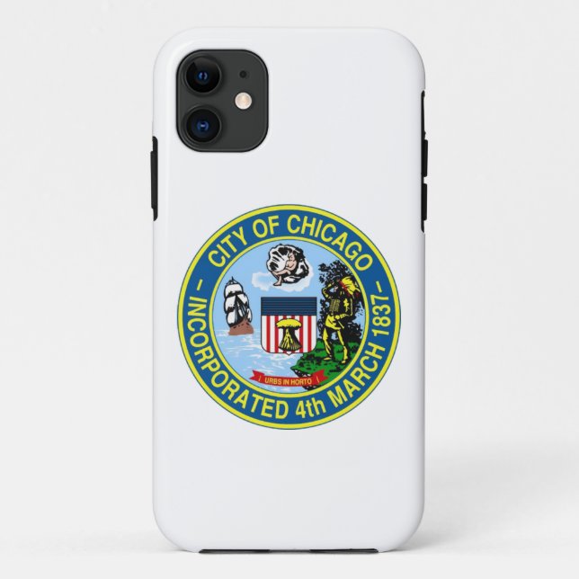 Funda De Case-Mate Para iPhone Bandera de Chicago (Reverso)