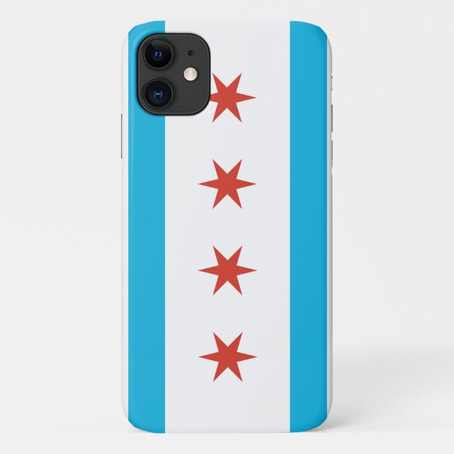 Funda De Case-Mate Para iPhone Bandera de Chicago (Reverso)
