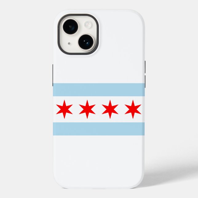 Funda De Case-Mate Para iPhone Bandera de Chicago, Illinois (Reverso )