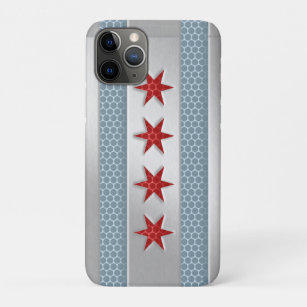 Funda Para iPhone 11 Pro Bandera de Chicago Metalizado