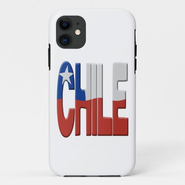 Funda De Case-Mate Para iPhone Bandera de Chile (Reverso)