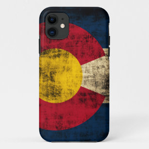 Funda Para iPhone 11 Bandera de Colorado del Grunge