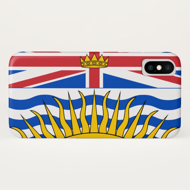 Funda De Case-Mate Para iPhone Bandera de Columbia Británica (Reverso (horizontal))