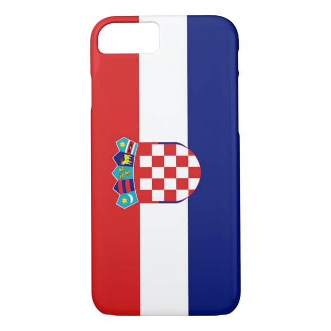 Funda De Case-Mate Para iPhone Bandera de Croacia (Reverso)