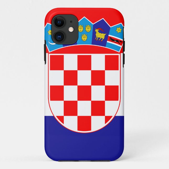 Funda De Case-Mate Para iPhone Bandera de Croacia (Reverso)