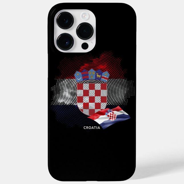 Funda De Case-Mate Para iPhone bandera de Croacia (Reverso)