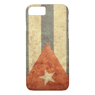 Funda Para iPhone 8/7 Bandera de Cuba - Grunge