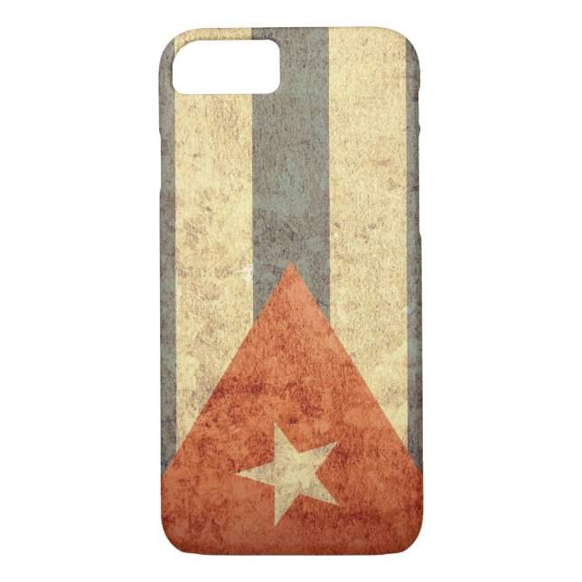 Funda De Case-Mate Para iPhone Bandera de Cuba - Grunge (Reverso)