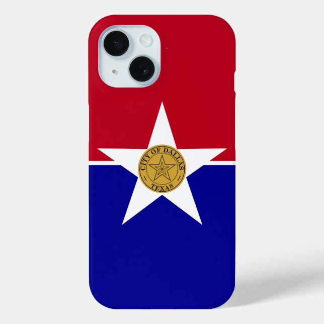 Funda De Case-Mate Para iPhone Bandera de Dallas, Texas (Reverso )