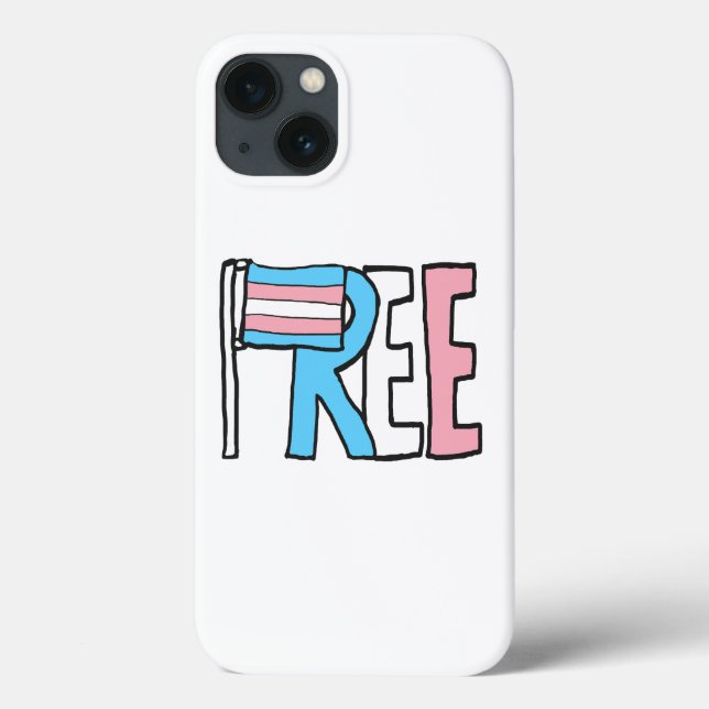 Funda De Case-Mate Para iPhone Bandera de derechos transnacionales libres (Reverso)