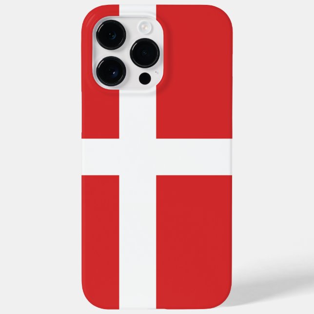 Funda De Case-Mate Para iPhone Bandera de Dinamarca (Reverso)