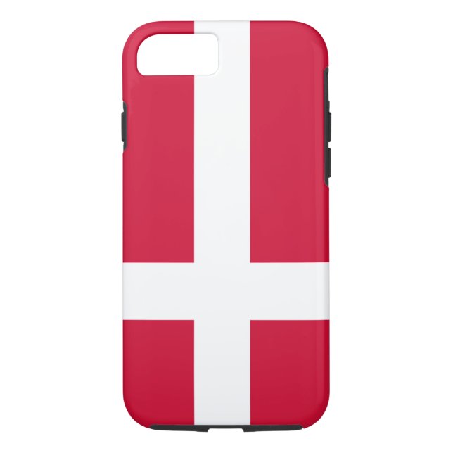 Funda De Case-Mate Para iPhone Bandera de Dinamarca (Reverso)