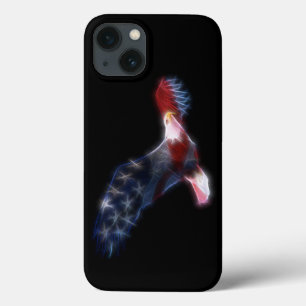 Funda Para iPhone 13 Bandera de Eagle calvo del fractal patriótica