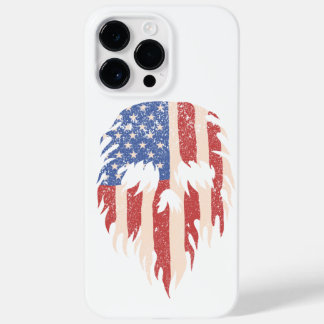 Funda Para iPhone 14 Pro Max De Case-Mate Bandera de EE. UU. Calavera Barba | Diseño Patriót