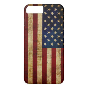 Funda Para iPhone 8 Plus/7 Plus Bandera de EE. UU. con textura grunge