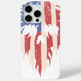 Funda Para iPhone 15 Pro Max Bandera de EE. UU. Cráneo Barba | Diseño Patriótic