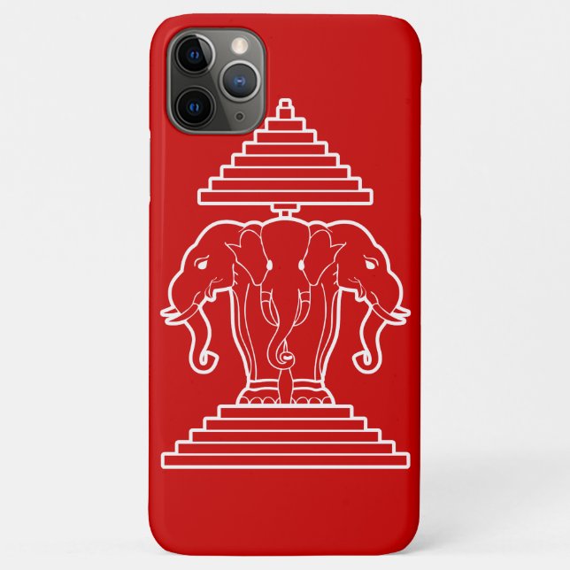 Funda De Case-Mate Para iPhone Bandera de Erawan Three Heheed Elephant Lao/Laos (Reverso)