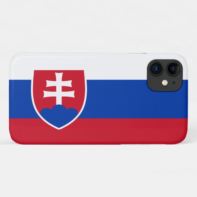 Funda De Case-Mate Para iPhone Bandera de Eslovaquia (Reverso (horizontal))