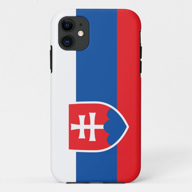 Funda De Case-Mate Para iPhone Bandera de Eslovaquia (Reverso)