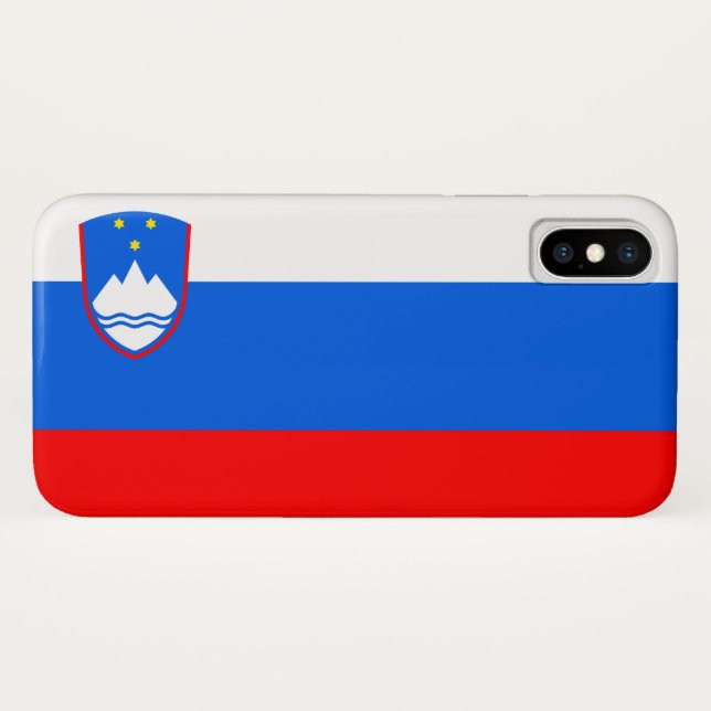 Funda De Case-Mate Para iPhone Bandera de Eslovenia (Reverso (horizontal))