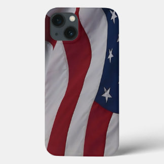 Funda Para iPhone 13 Bandera de Estados Unidos de tejido ondulante