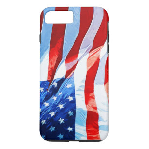 Funda Para iPhone 8 Plus/7 Plus Bandera de Estados Unidos Resumen Impresionismo