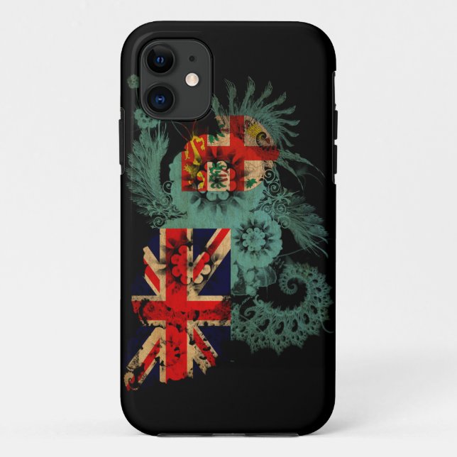 Funda De Case-Mate Para iPhone Bandera de Fiyi (Reverso)